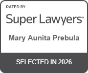 Rated By Super Lawyers | Mary Aunita Prebula | Selected In 2026